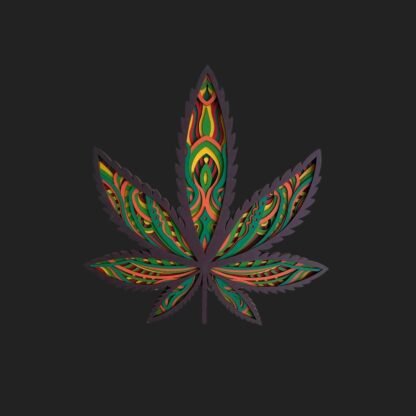 Psychedelic Herb Leaf Wall Decor - Image 2