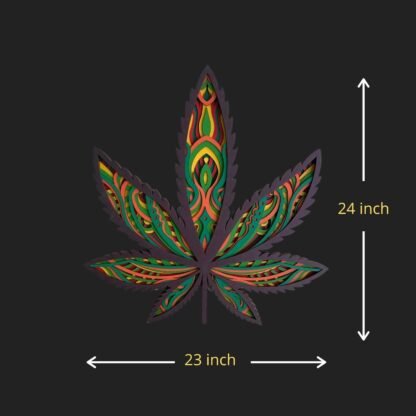 Psychedelic Herb Leaf Wall Decor - Image 3