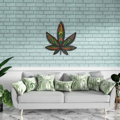 Psychedelic Herb Leaf Wall Decor
