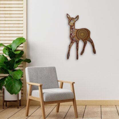 Delicate Fawn Mandala Wall Art