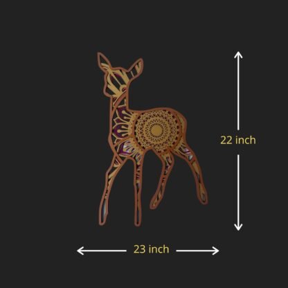 Delicate Fawn Mandala Wall Art - Image 2