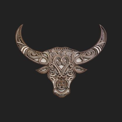 Bold Bull Head Wall Art - Image 3
