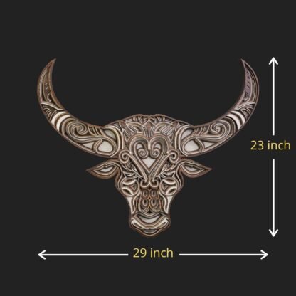 Bold Bull Head Wall Art - Image 2