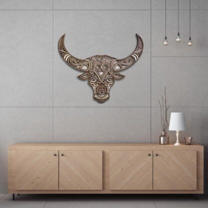 Bold Bull Head Wall Art