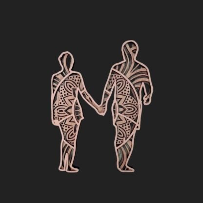 Soulmates Holding Hands Wall Art - Image 3