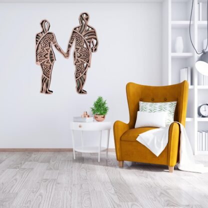 Soulmates Holding Hands Wall Art