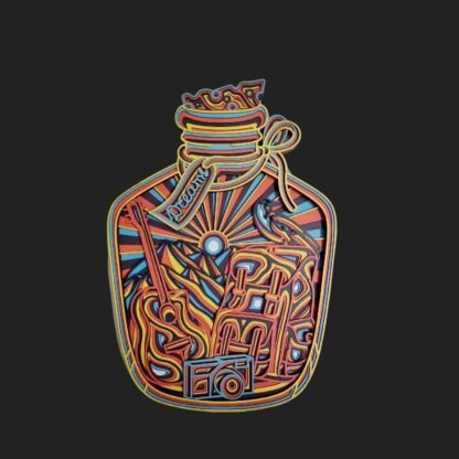 Dreams Captured in a Bottle Mandala Wall Art - Image 3