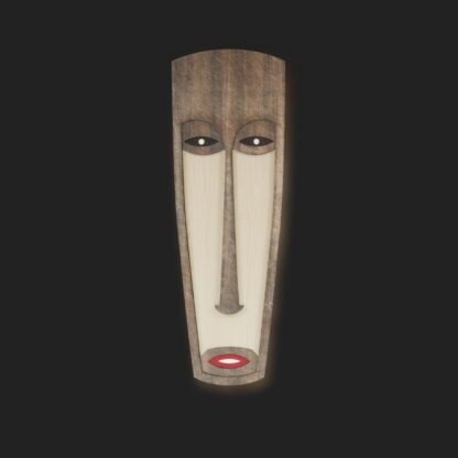 White Heritage African Mask Wall Decor - Image 2