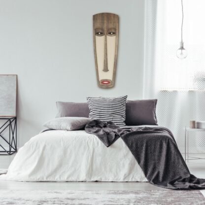 White Heritage African Mask Wall Decor