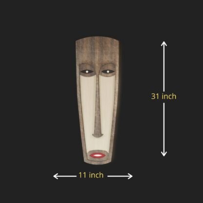 White Heritage African Mask Wall Decor - Image 3