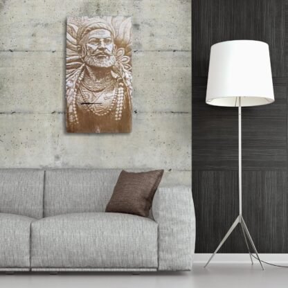 Engraved Shivaji Art Decor