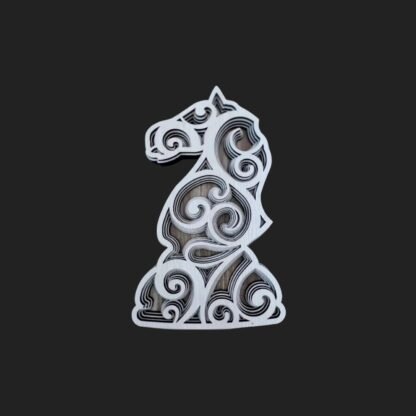 Chess Knight Horse Mandala Wall Art - Image 3
