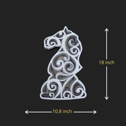 Chess Knight Horse Mandala Wall Art - Image 2
