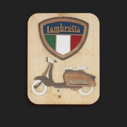Vintage Lambretta Scooter Wall Hanging - Image 3