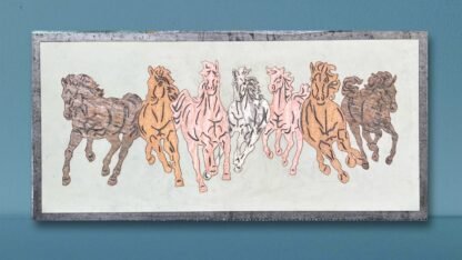 Seven-Colored Horse Stone Veneer Art - Image 2