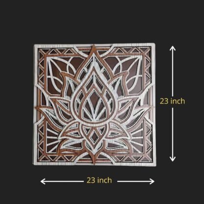 Lotus Prism Square Mandala Wall Art - Image 2