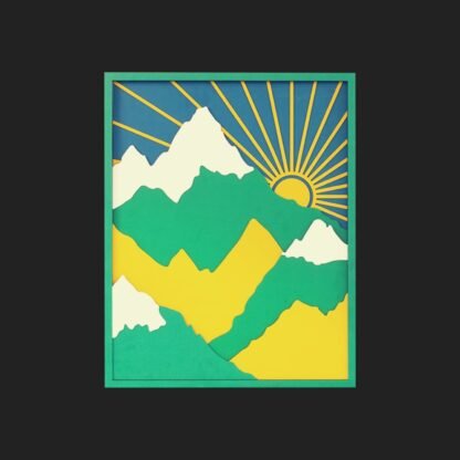 Sunlit Mountain Vista Wall Art - Image 3