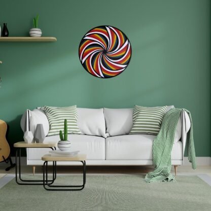 Hypnotic Illusion Wheel Wall Art