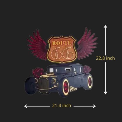Iconic Route 66 Wings Wall Decor - Image 2