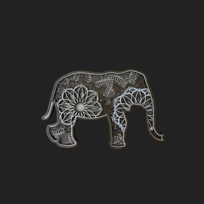 Exquisite Walking Elephant Mandala Wall Art - Image 3