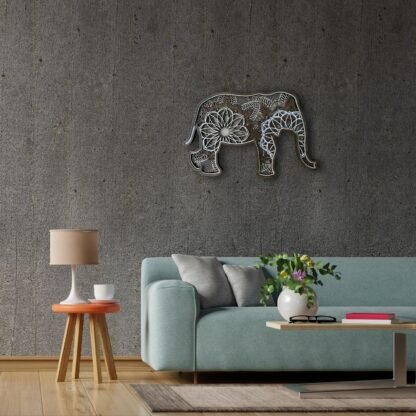 Exquisite Walking Elephant Mandala Wall Art
