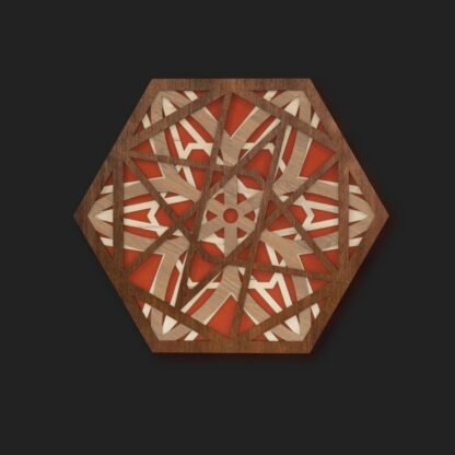 Hexagonal Harmony Mandala Wall Decor - Image 3
