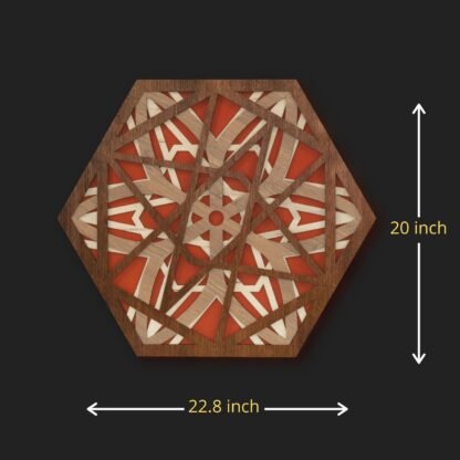 Hexagonal Harmony Mandala Wall Decor - Image 2