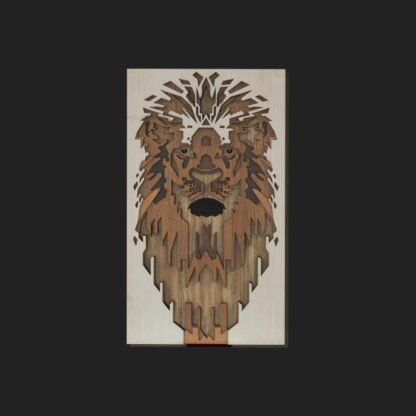 Regal Lion Head Wall Art - Image 3