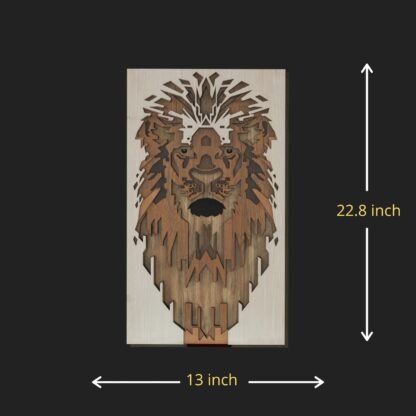 Regal Lion Head Wall Art - Image 2