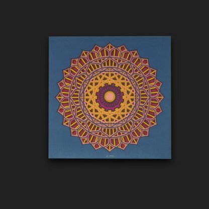 Blissful Pink and Blue Mandala Art - Image 3