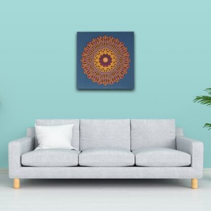 Blissful Pink and Blue Mandala Art