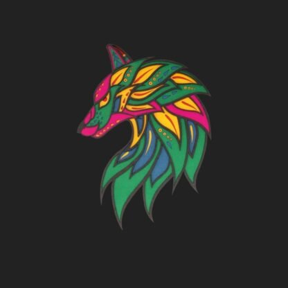 Wild Wolf Face Multilayer Art - Image 3