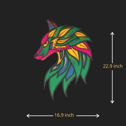Wild Wolf Face Multilayer Art - Image 2